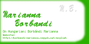 marianna borbandi business card